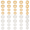 40Pcs 4 Style Eco-Friendly Rack Plating Brass Beads KK-PH0006-20-1