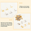 60Pcs 6 Style 304 Stainless Steel Stud Earring Findings STAS-DC0010-19-4
