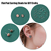 20Pcs 925 Sterling Silver Flat Round Stud Earring Findings STER-DC0001-28-5