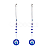 Flat Round with Evil Eye Resin Hanging Decoration HJEW-FH00038-1