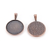 Tibetan Style Pendant Cabochon Settings TIBEP-20474-R-LF-2