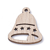 Undyed Wooden Pendants WOOD-S040-25-1