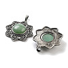Natural Green Aventurine & Brass Pendants G-K338-09AS-02-3