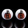 Halloween Theme Printed Natural Wood Beads WOOD-TAC0021-22A-2