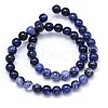 Round Natural Sodalite Beads Strands G-F222-39-12mm-3