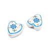 Floral Printed Porcelain Beads PORC-A033-01C-2