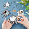 4 Sets 2 Style Zinc Alloy Heat Transfer Sublimation Blank Pendant Decorations AJEW-FH0003-32-3