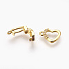Brass Micro Pave Cubic Zirconia Fold Over Clasps KK-P164-09G-3