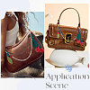 1Pc Zinc Alloy with Resin and PU Leather Dark Red Cherry Purse Decorative Chains AJEW-SC0002-99A-6