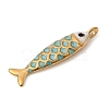 304 Stainless Steel Enamel Pendants STAS-B128-52G-3