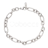 304 Stainless Steel Figaro Chain Bracelets for Women Men BJEW-JB13433-2