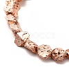 Electroplated Natural Lava Rock Beads Strands G-G984-13RG-3