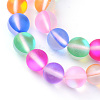 Synthetic Moonstone Beads Strands X-G-R375-6mm-A08-1
