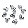 Brass Clear Cubic Zirconia Charms ZIRC-G170-12B-1