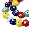 Handmade Evil Eye Lampwork Beads Strands LAMP-N029-009A-3