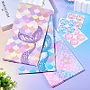 12Pcs 3 Styles Folding Mermaid Tail Print Paper Candy Gift Bags ABAG-TA0001-34-5