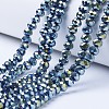 Electroplate Transparent Glass Beads Strands EGLA-A034-T6mm-UA-2