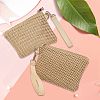 2Pcs Straw Plaited Cosmetic Zipper Bags AJEW-CN0006-36A-7