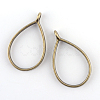 Rack Plating Alloy Teardrop Open Back Bezel Pendants PALLOY-S047-29F-FF-1