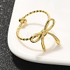 304 Stainless Steel Open Cuff Ring for Women LS-RJEW-B109-01G-02-2