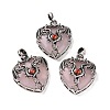 Natural Rose Quartz Pendants G-A207-01AS-04-1