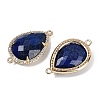Dyed Natural Lapis Lazuli Faceted Teardrop Links G-B126-03G-08-2
