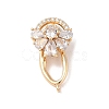 Brass Micro Pave Cubic Zirconia Twister Clasps KK-B100-069G-2