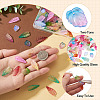 120Pcs 2 Styles Autumn Theme Two-Tone Transparent Glass Charms EGLA-TA0013-49-5