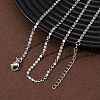 2MM Brass Disc Link Chain Necklaces NJEW-H086-05P-2