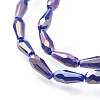 Electroplated Opaque Glass Beads Strands X-EGLA-L015-FR-B04-2
