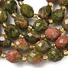 Natural Unakite Beads Strands G-F809-A48-01-5