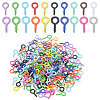 500Pcs 20 Style Spray Painted Iron Screw Eye Pin Peg Bails IFIN-SC0001-48-1