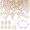 120Pcs 2 Colors Brass Micro Pave Cubic Zirconia Charms FIND-HY0003-62-1