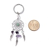 Natural Chip Fluorite & Green Aventurine Keychain KEYC-JKC00119-02-2