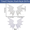 Gorgecraft 40Pcs 2 Style Demon Wing PU Leather Ornament Accessories FIND-GF0005-93B-2