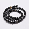 Natural Black Agate Bead Strands G-G962-10mm-12-A-3