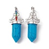 Synthetic Turquoise Big Pointed Pendants G-I342-01P-03-2