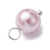 Shell Pearl Dyed Round Charms PALLOY-JF02245-03-4