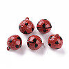 Baking Paint Brass Bell Pendants KKB-S002-013B-1