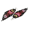 Bohemia Woven Glass Seed Bead Dangle Earrings EJEW-A046-01A-2