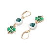 Synthetic White Jade Leverback Earrings EJEW-JE06307-4