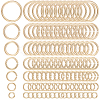 300Pcs 7 Styles Rack Plating Brass Open Jump Rings KK-BBC0027-30G-7