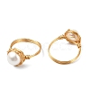 Natural Cultured Freshwater Pearl Finger Rings for Women RJEW-JR01029-3
