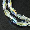 Transparent Electroplate Glass Beads X1-GLAA-K064-05A-AB03-3