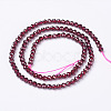 Natural Garnet Beads Strands X-G-D167-B-3mm-3
