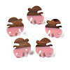 Resin & Walnut Wood Stud Earring Findings MAK-N032-027A-3