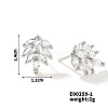 Copper Geometric Zircon Stud Earrings for Elegant Summer Style KE2533-1-1