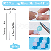 SUNNYCLUE 40Pcs 925 Sterling Silver Flat Head Pins STER-SC0001-23A-2