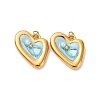 304 Stainless Steel Enamel Pendants STAS-U061-12G-1
