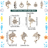 SUNNYCLUE 36Pcs 6 Style UV Plating Alloy Pendants ALRI-SC0001-32-2